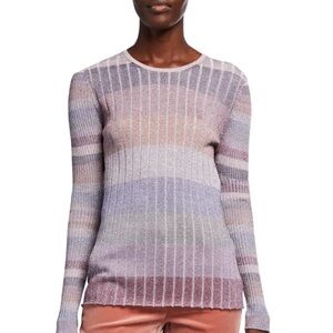 Striped Multicolor Crew Neck Sweater